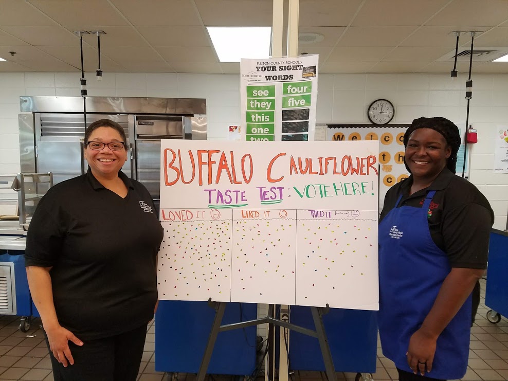 Fulton County School Nutrition Buffalo Cauliflower Taste Test