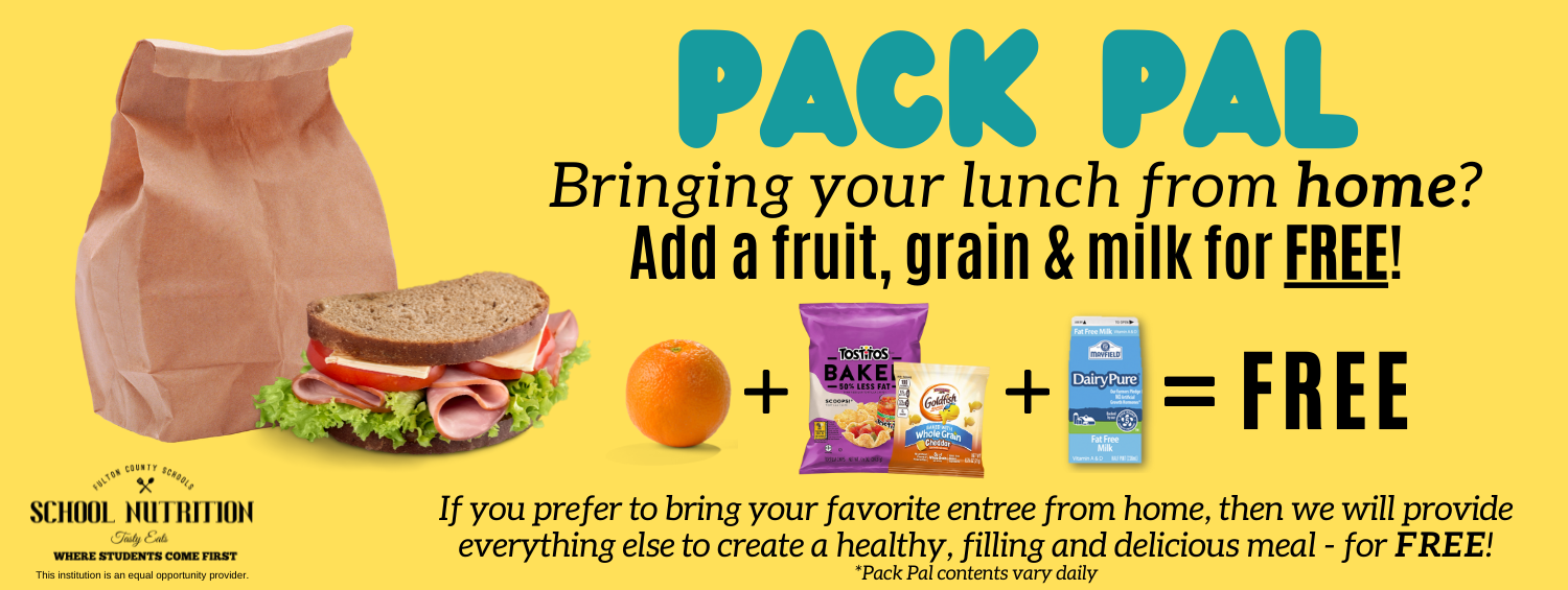 Pack Pal! Add a Fruit, grain and milk for free!